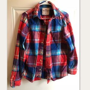Oversized hollister flannel button down top